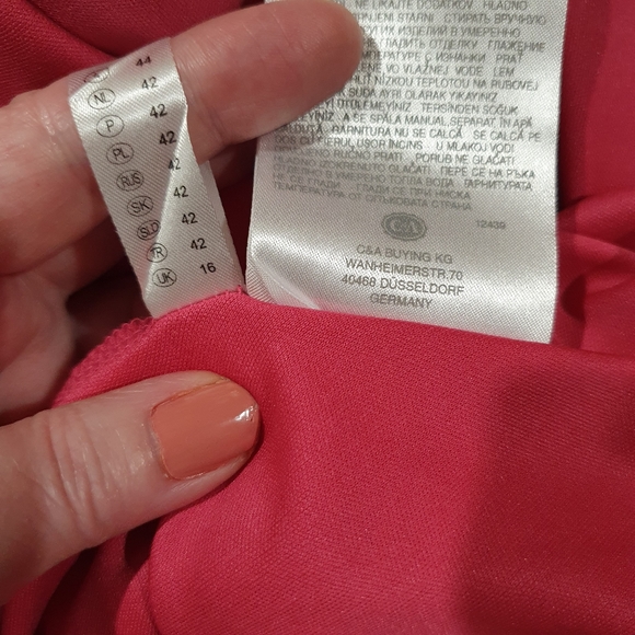 💞 YESSICA Pink & Black Cocktail Dress Size UK 16 💞 - Picture 5 of 8